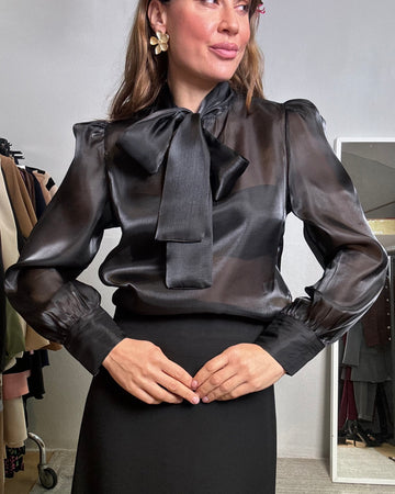 Casacca organza nera