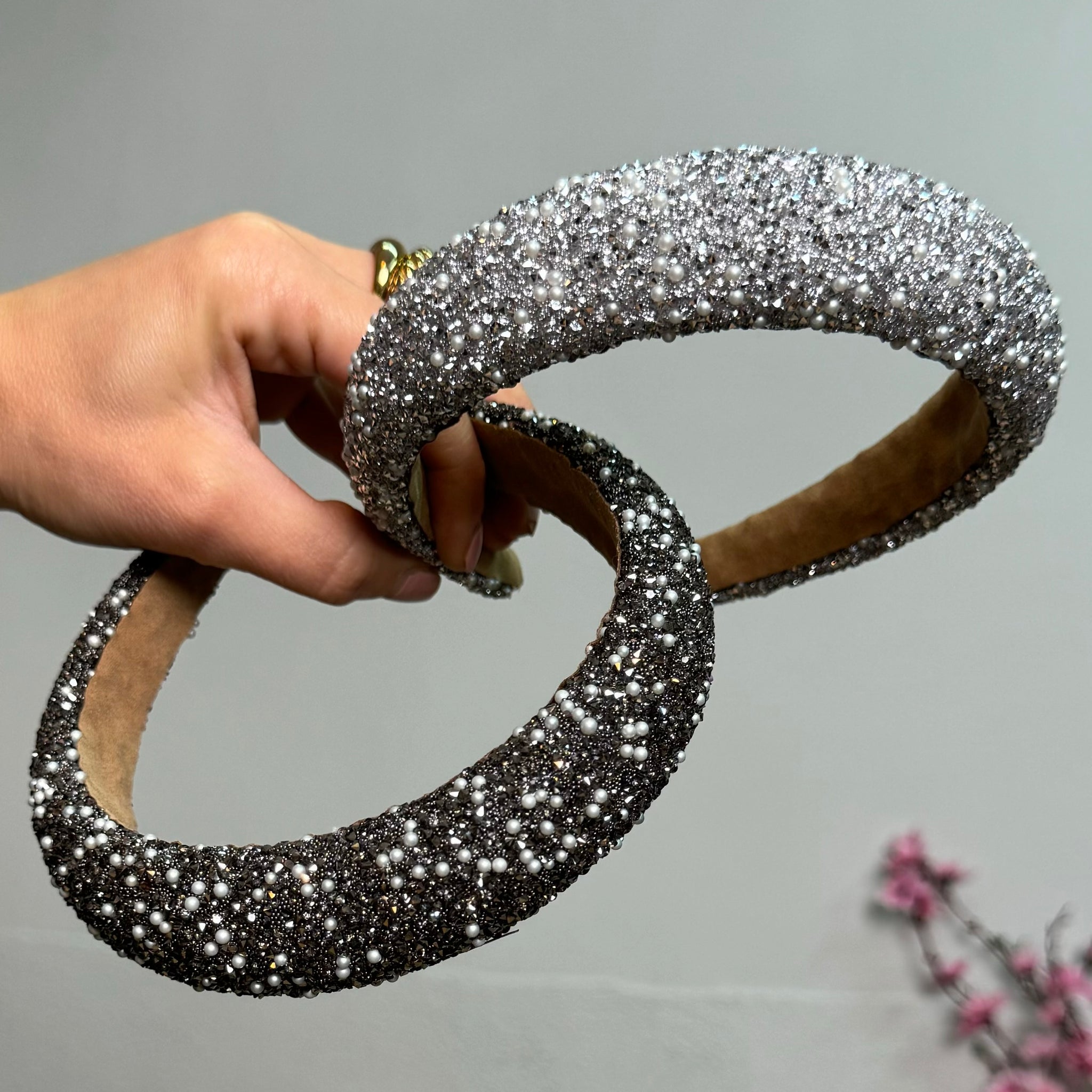 Cerchietto argento chiaro e scuro