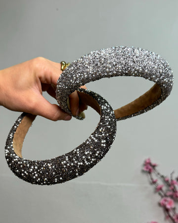 Cerchietto argento chiaro e scuro