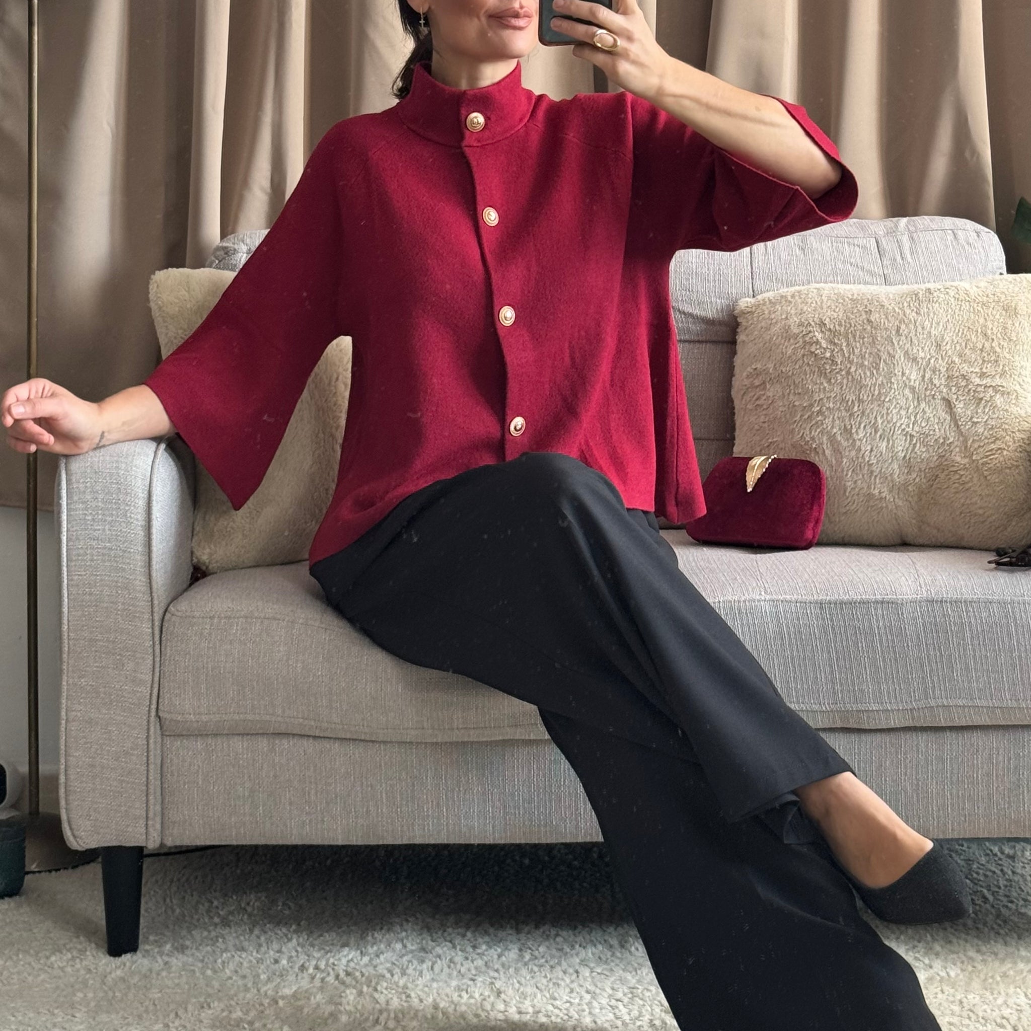 Pullover coreano Borgogna 