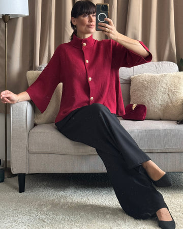 Pullover coreano Borgogna 