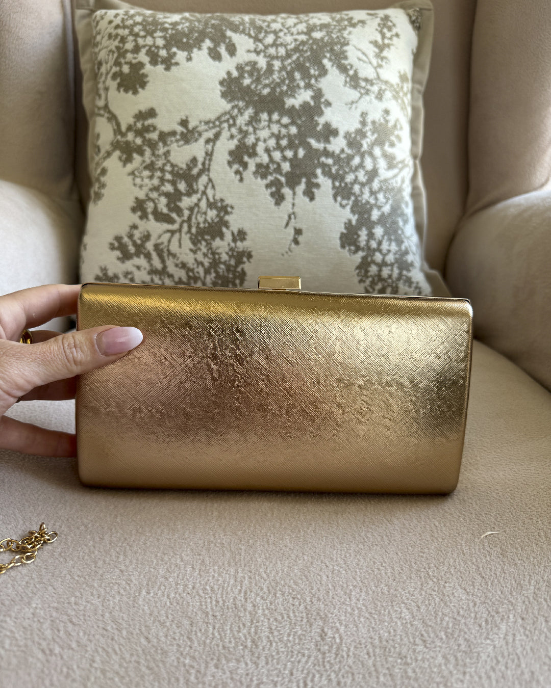 pochette luxury rigida oro/bronzo