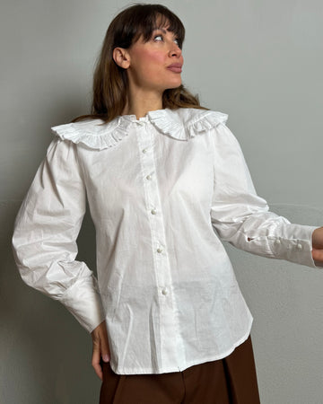 Camicia collo “bevero “ bianca