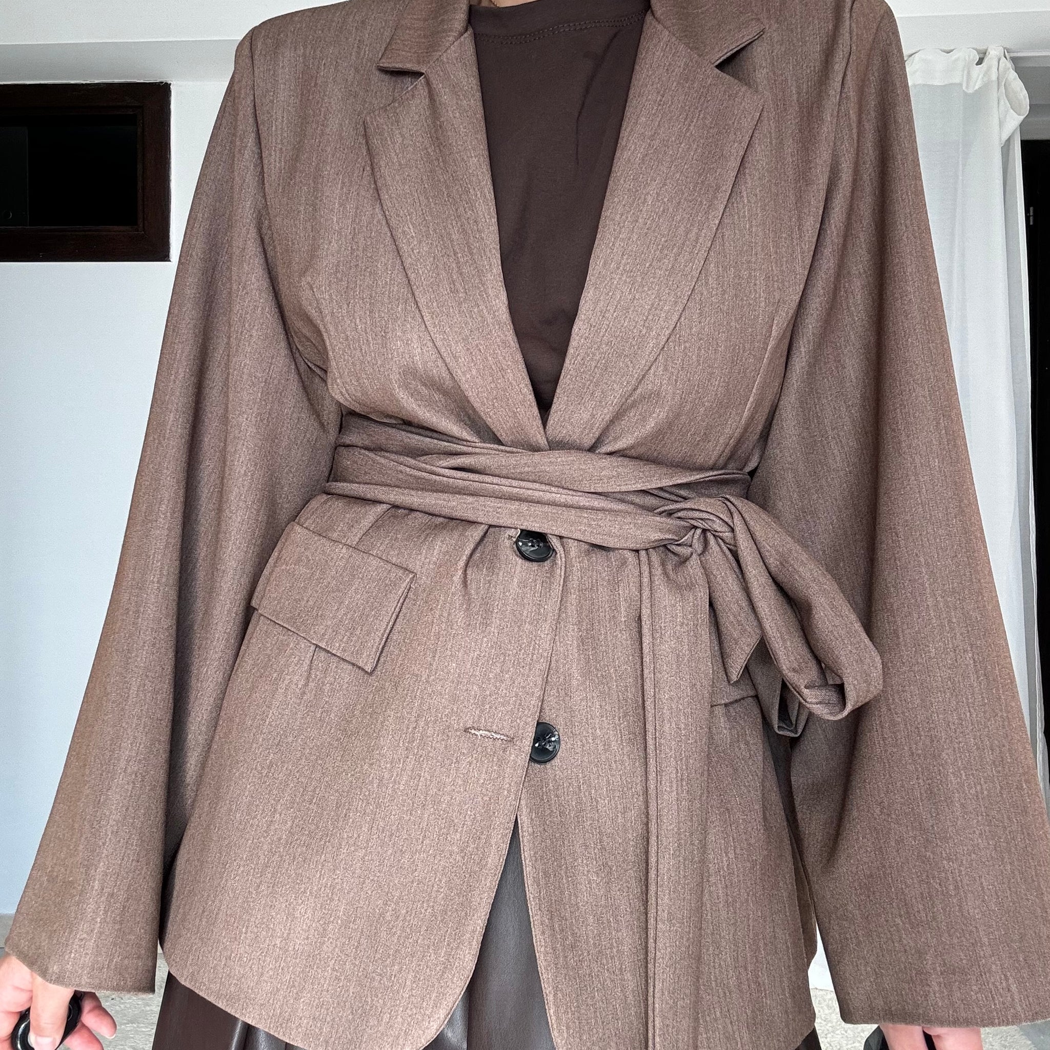 Blazer con fusciacca choco