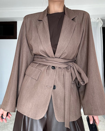 Blazer con fusciacca choco