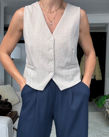 Panciotto velluto burro