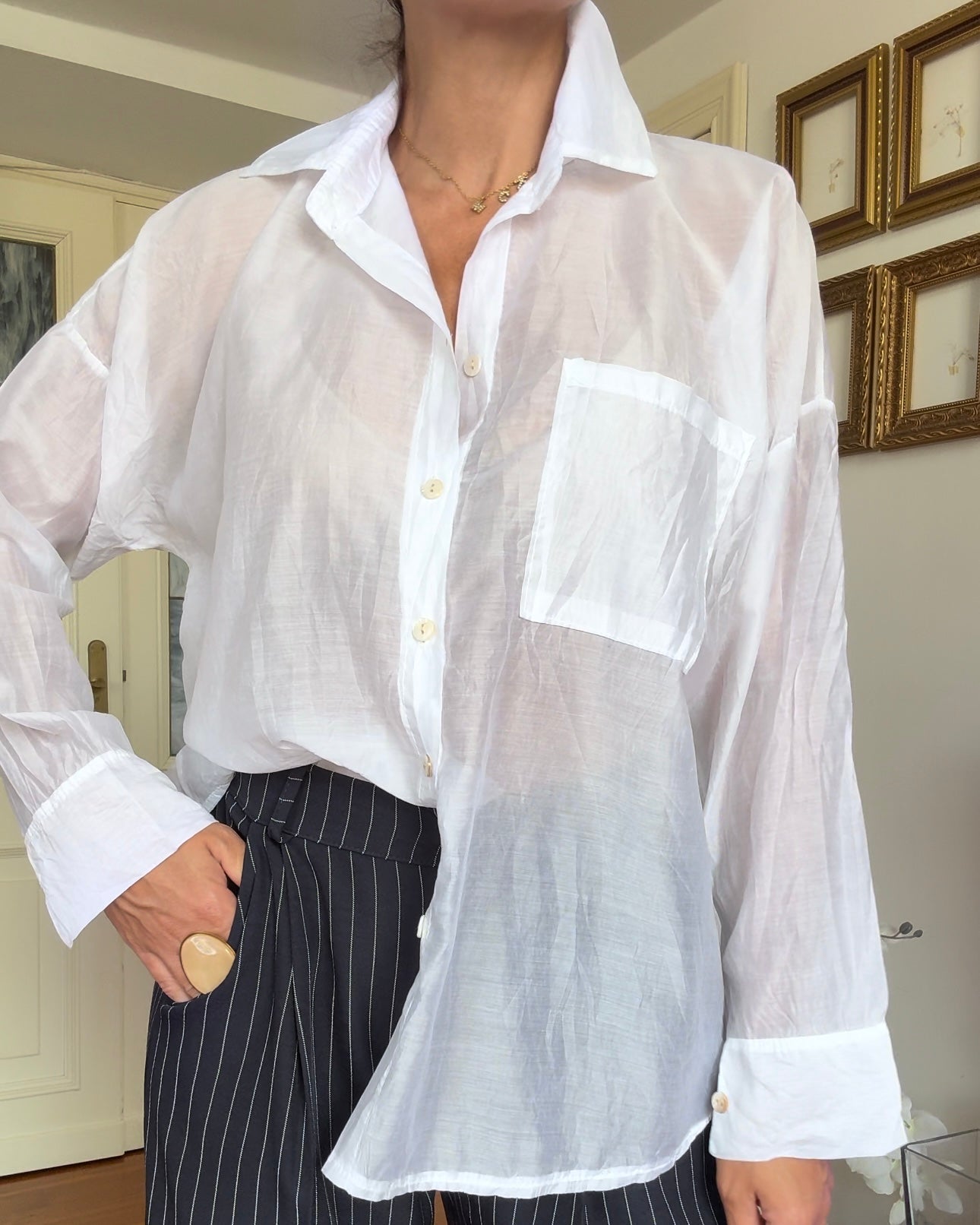 Camicia organza bianca