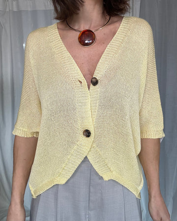 Cardigan primaverile giallo