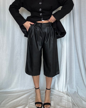 Bermuda eco pelle nero