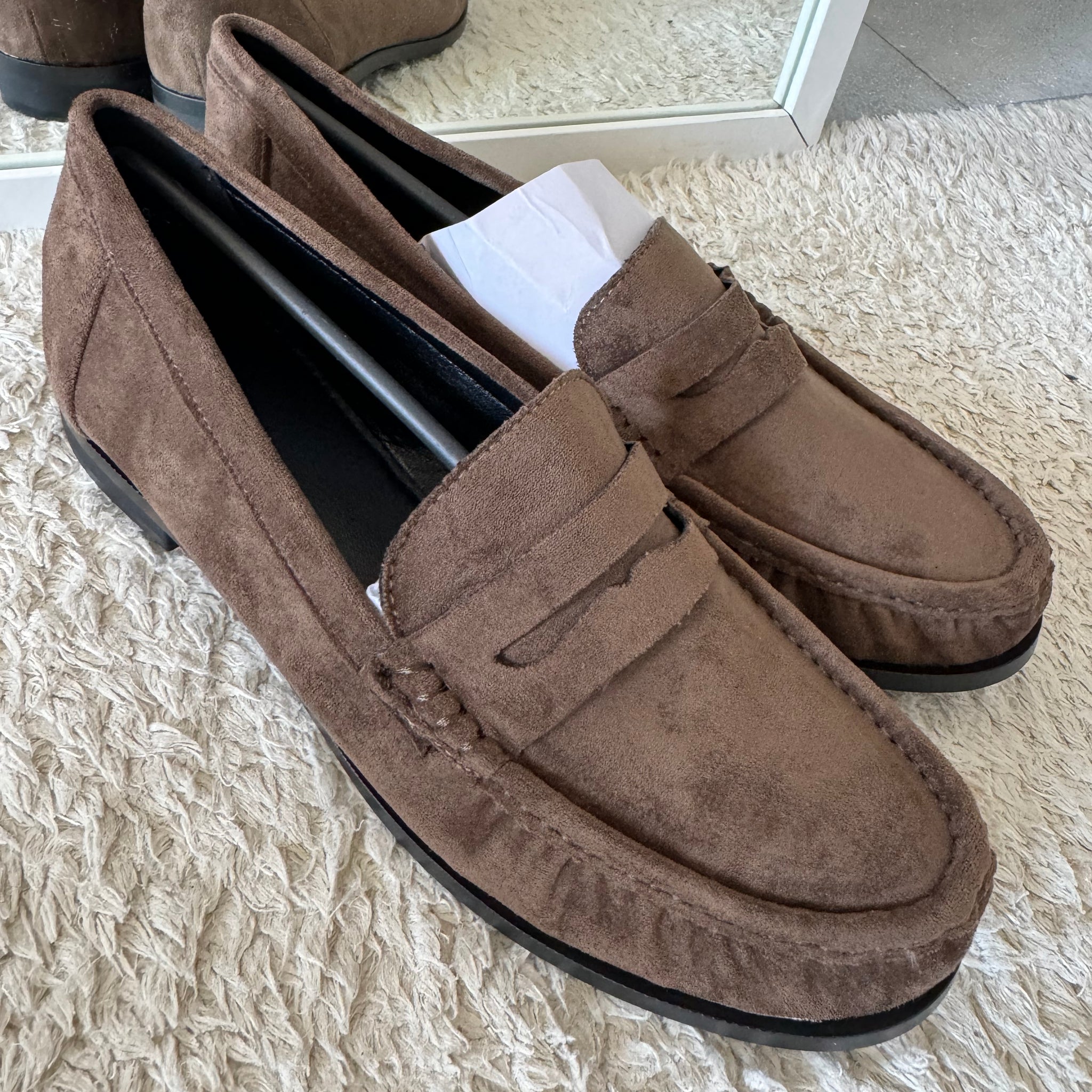 Mocassino scamosciato choco-fango