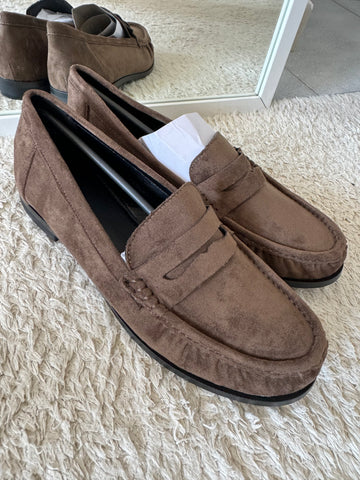 Mocassino scamosciato choco-fango