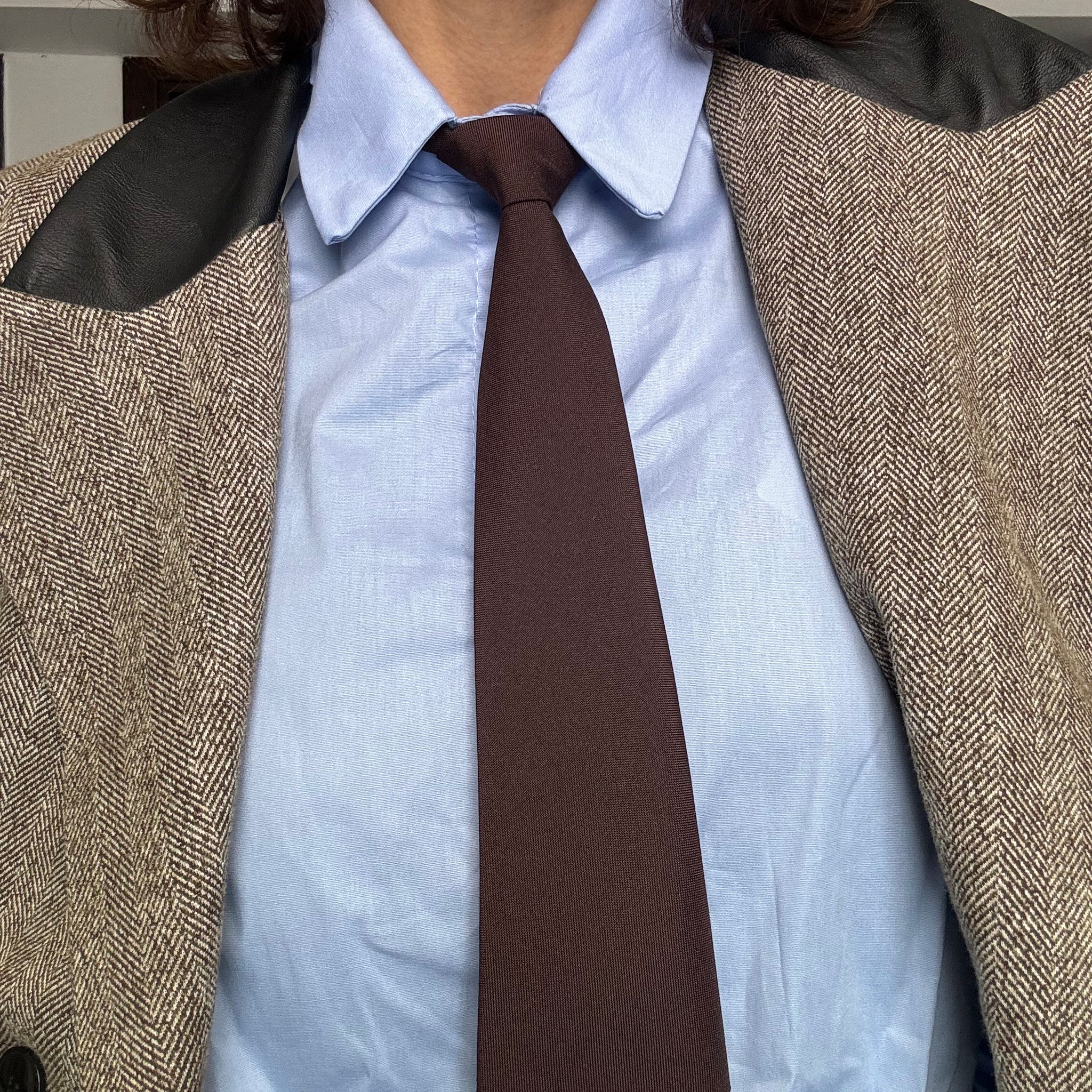 Cravatta finta choco con elastico regolabile