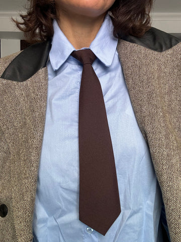 Cravatta finta choco con elastico regolabile