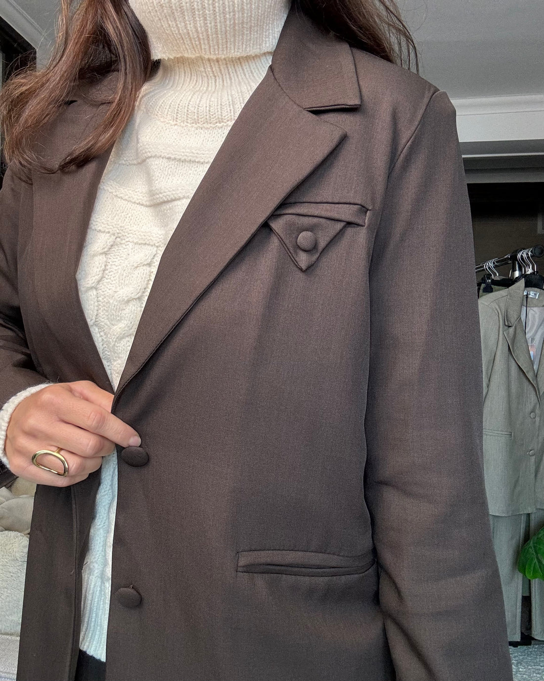 Tailleur Victoria taglio uomo testa di moro