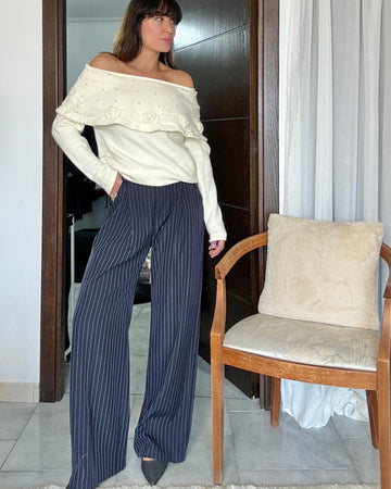 Pantalone classico gessato