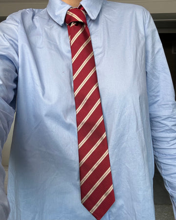 Cravatta vera fantasia Borgogna