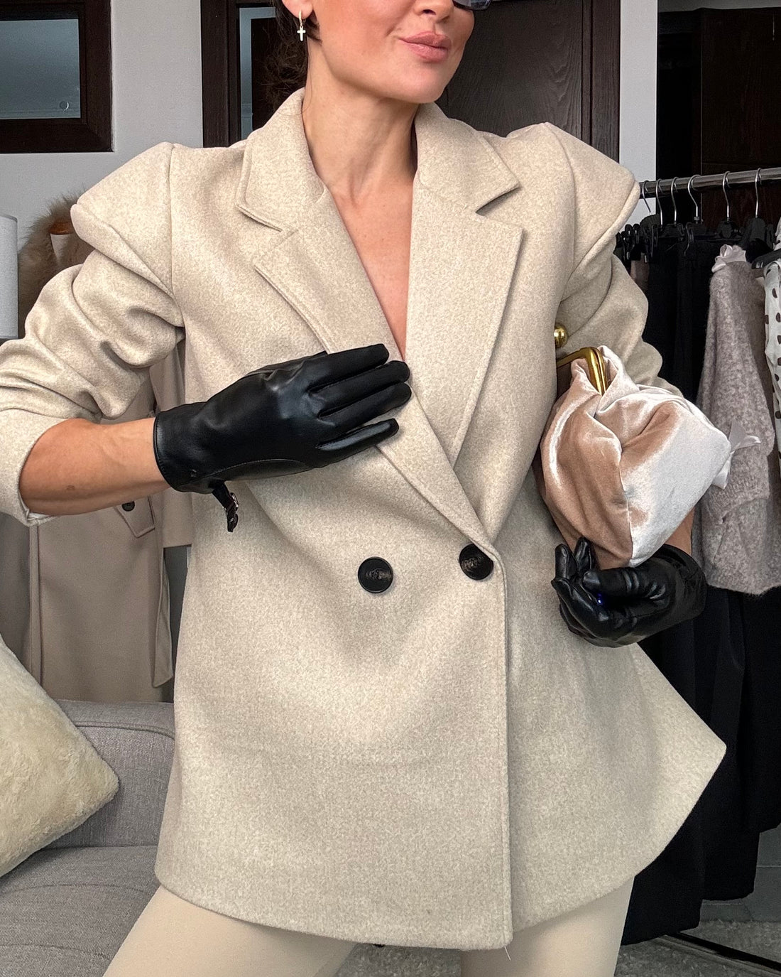 Blazer Vanis burro peso cappotto