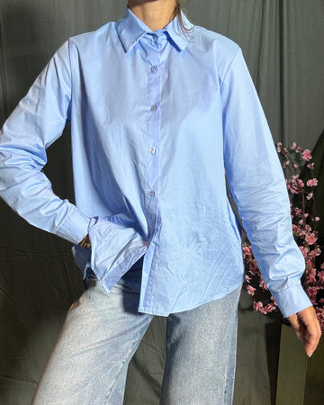 Camicia azzurra 100% cotone