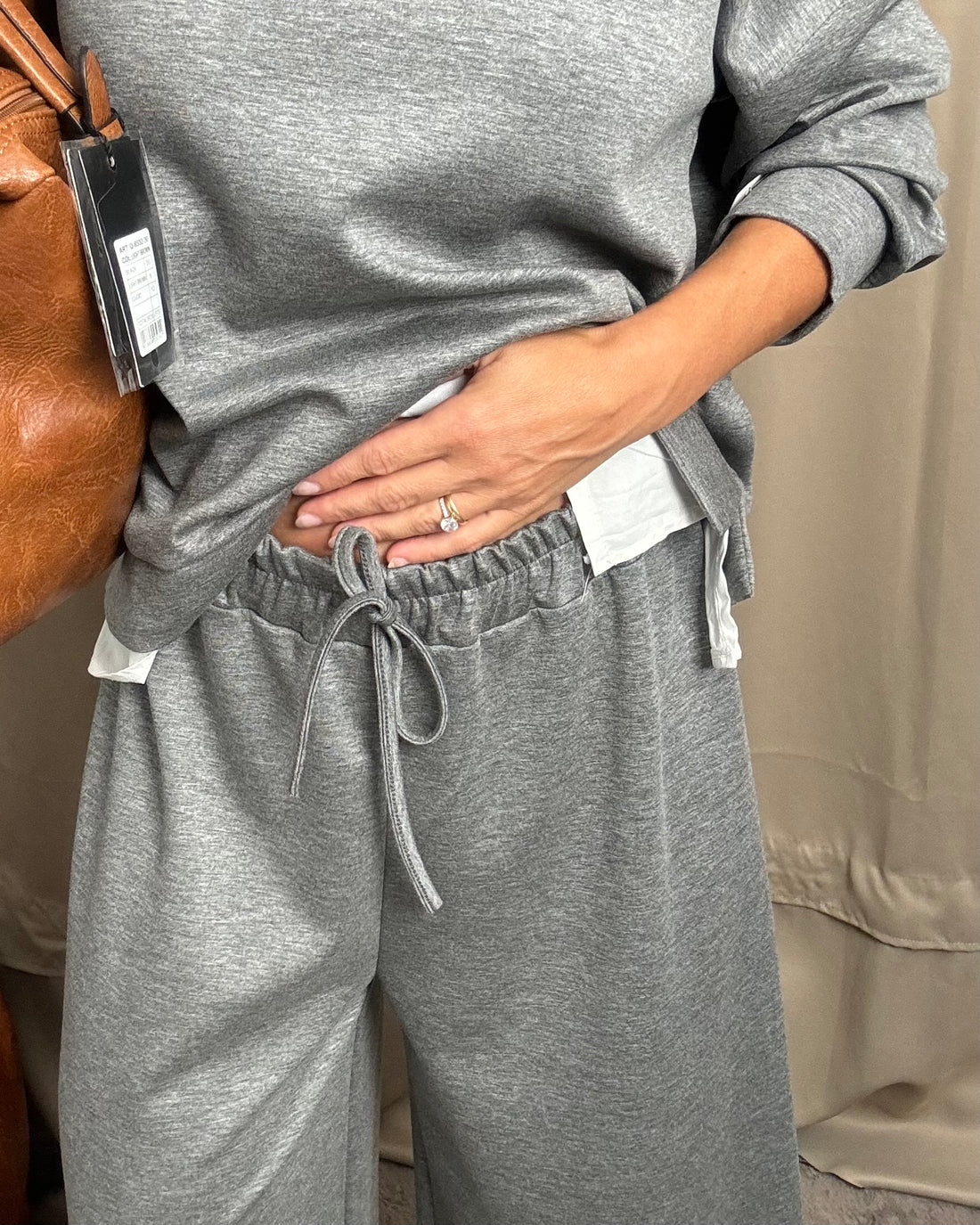 Tuta fit curvy 100% viscosa grigia