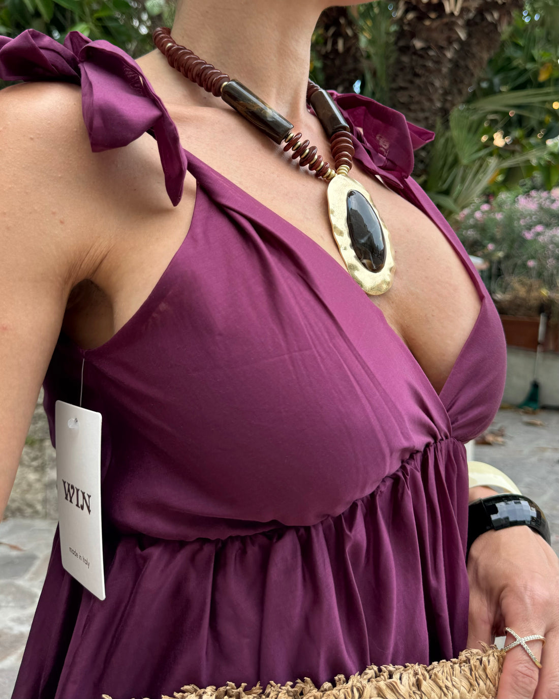 Abito in tencel wine
