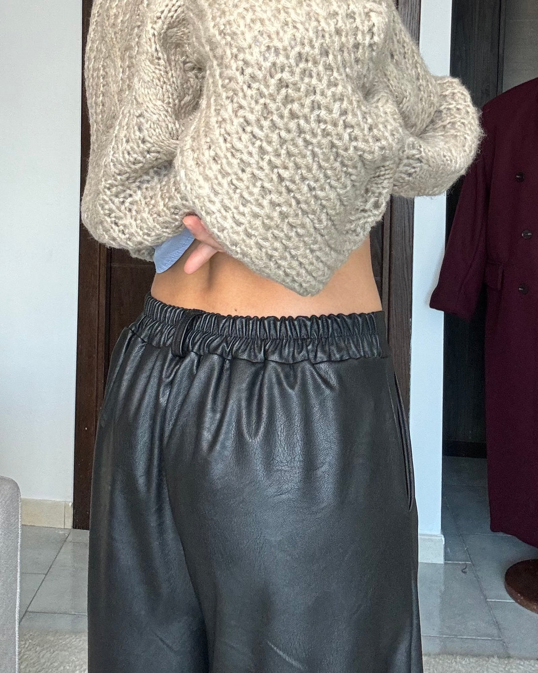 Bermuda eco pelle nero