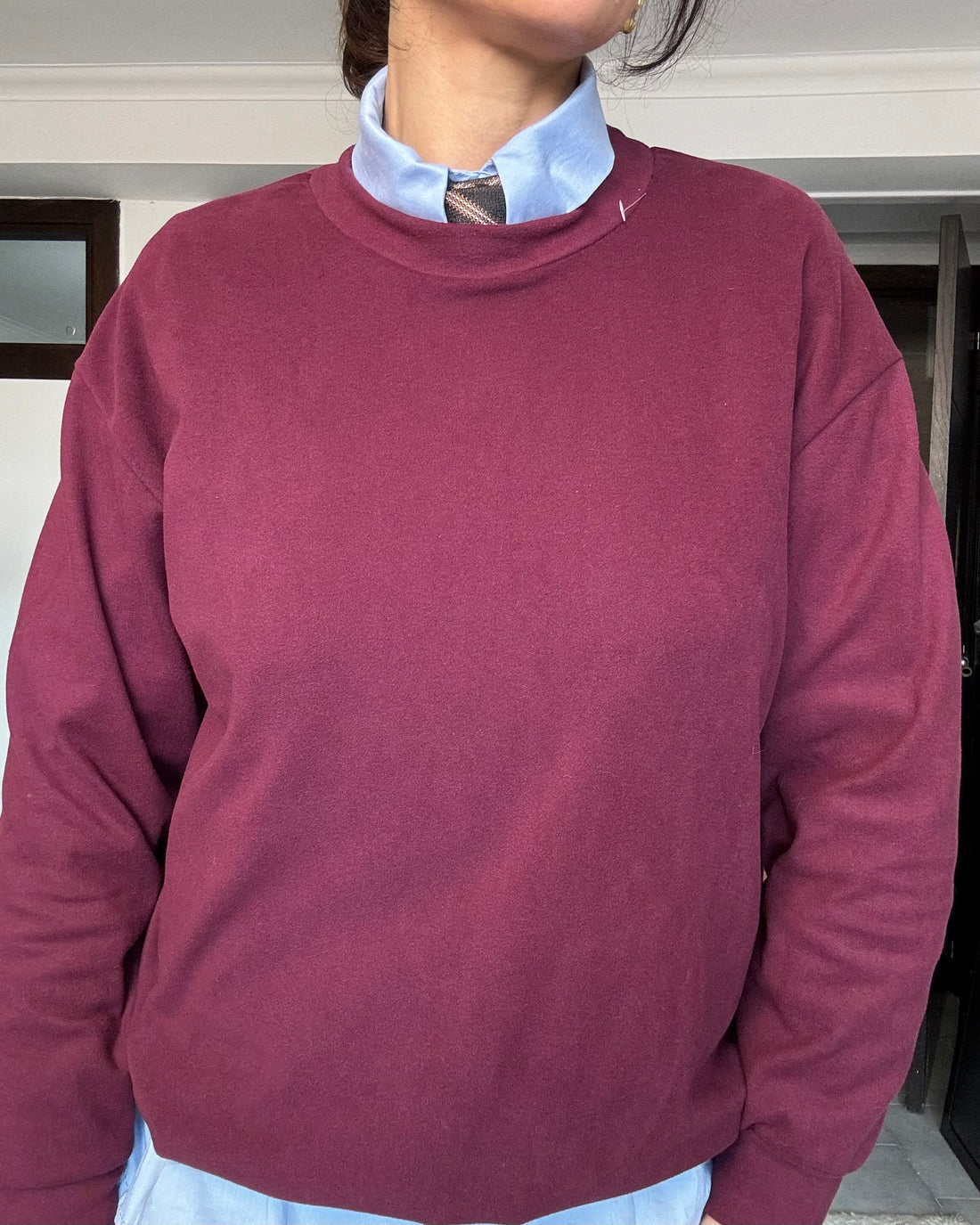 Coordinato gym Mosca in Pile Burgundi