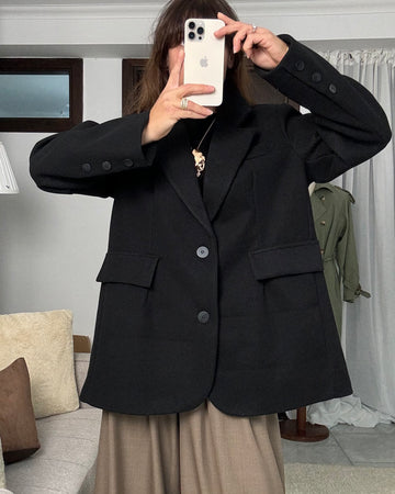 Blazer cappottino nero