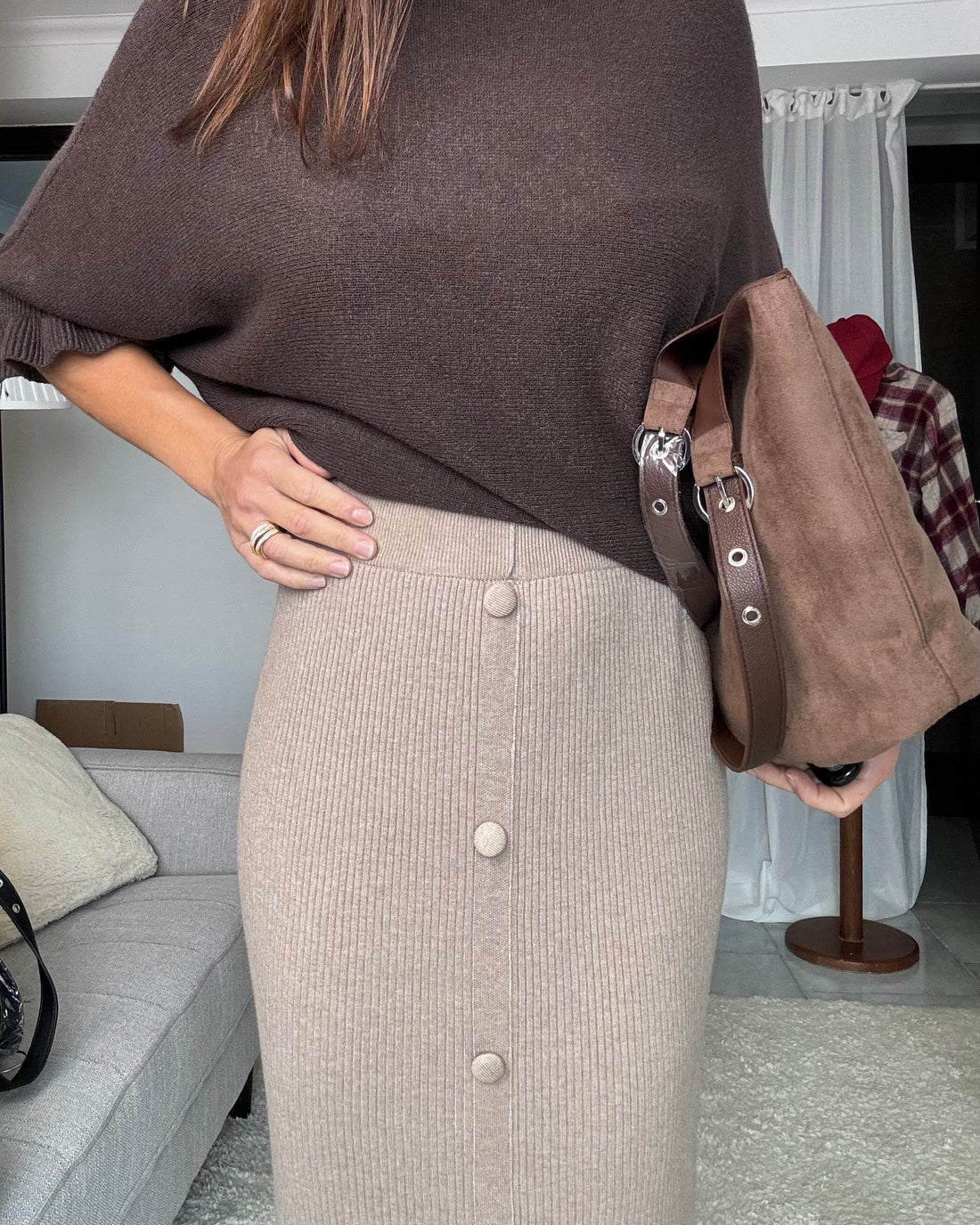 Gonna midi lanetta Camel