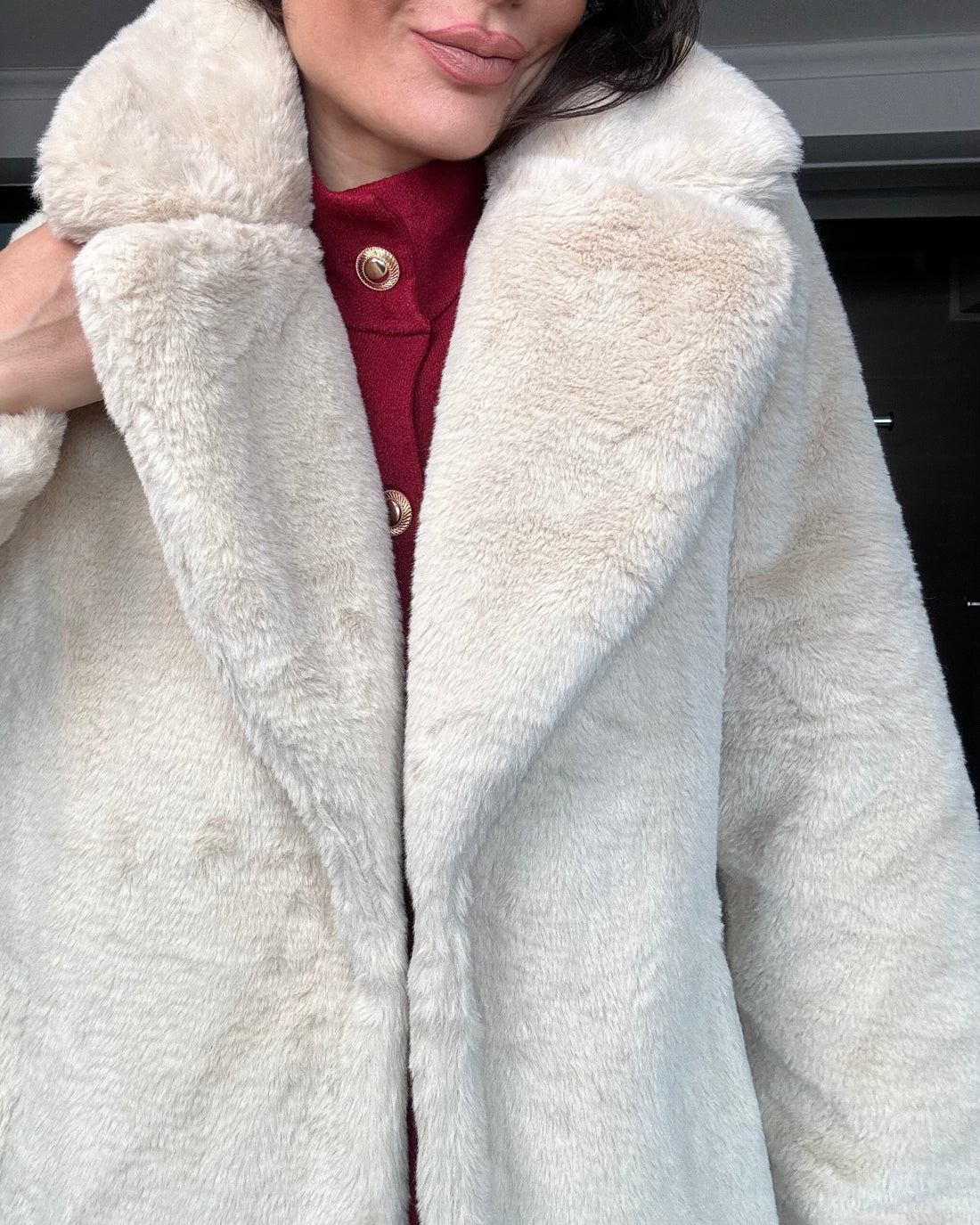 Eco pelliccia teddy beige chiaro