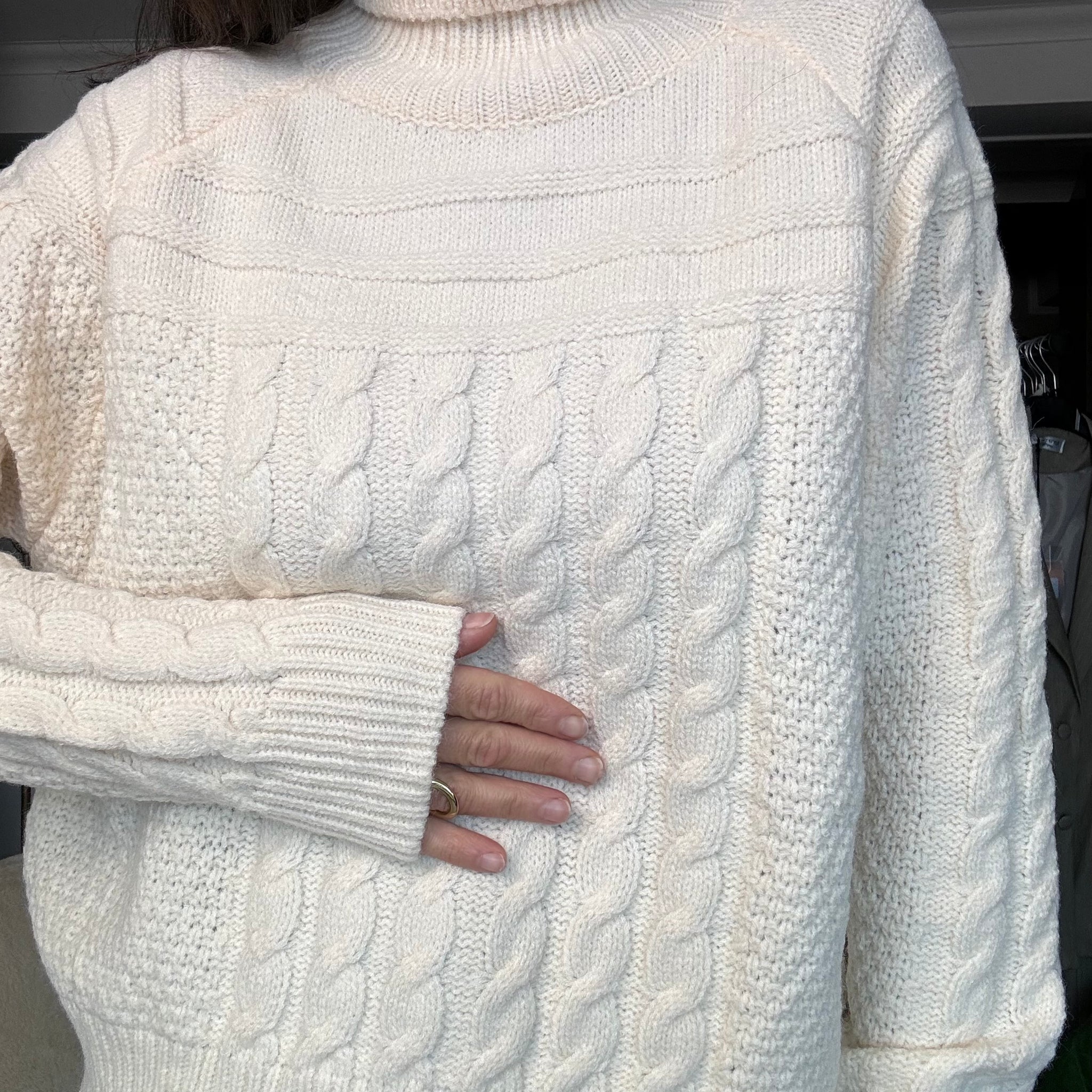 Pullover Cortina collo alto burro