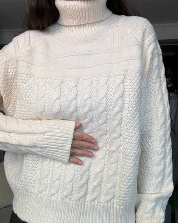 Pullover Cortina collo alto burro