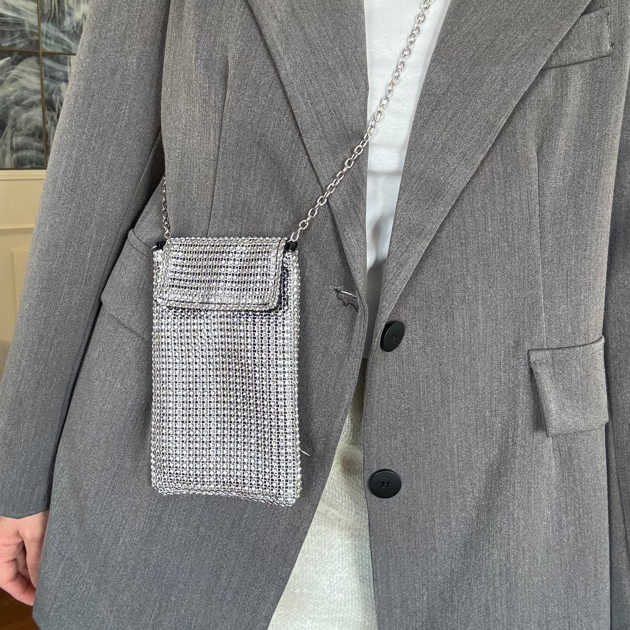 Porta cellulare Argento