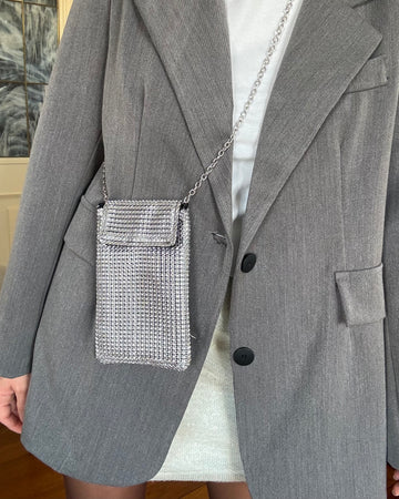 Porta cellulare Argento