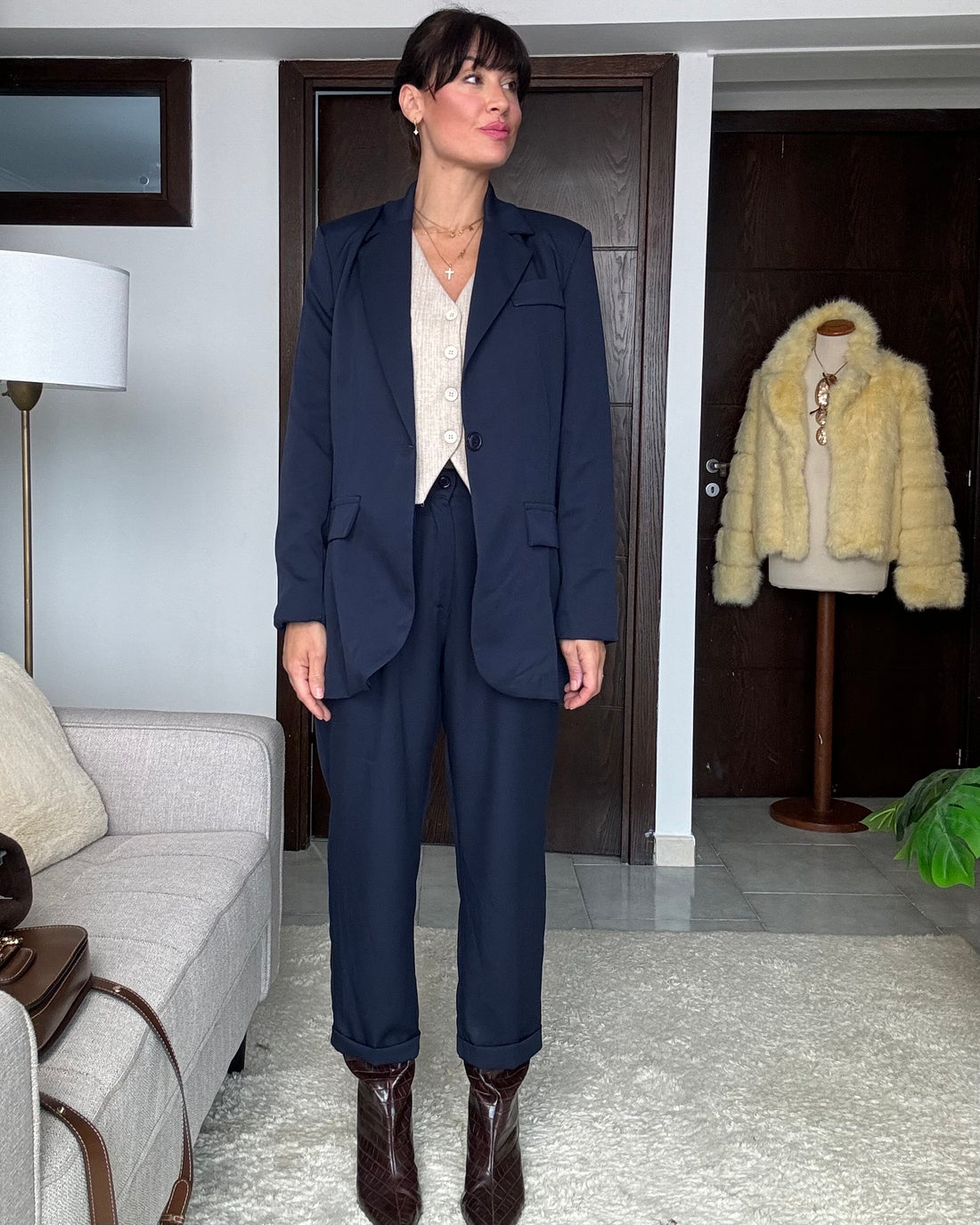 Tailleur Julienne blu Classic