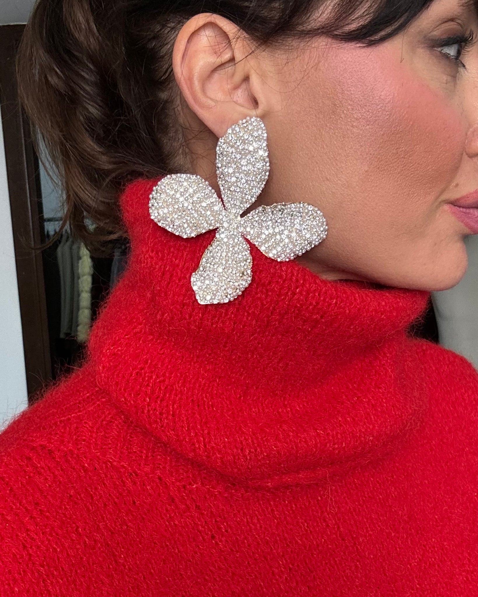 Orecchini Fiore perline