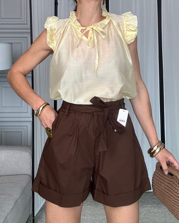 Shorts a caramella choco 100% fresco cotone