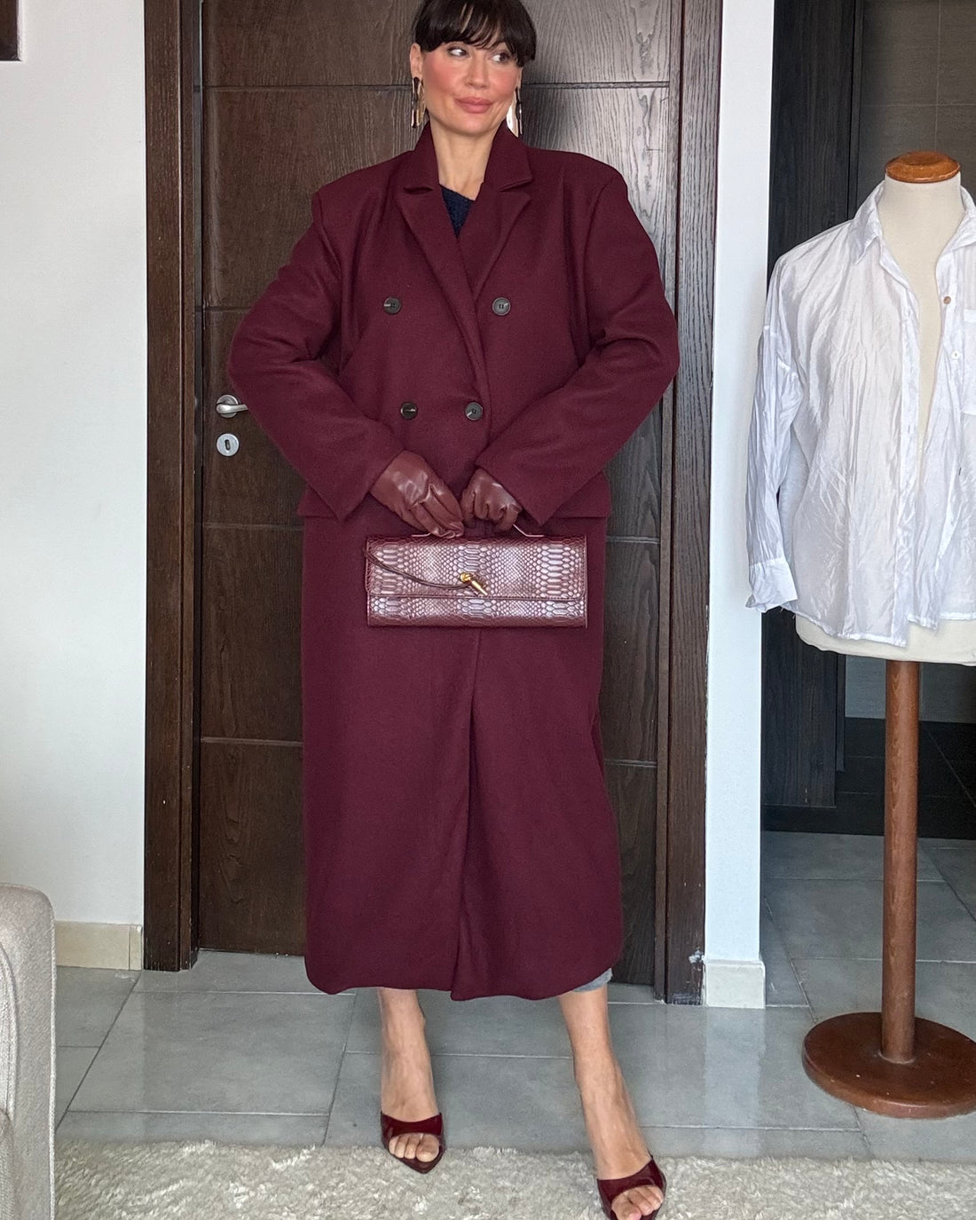 Cappotto Norimberga Borgogna