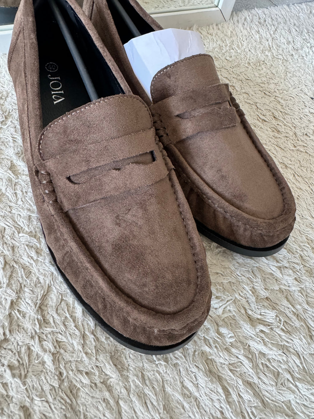 Mocassino scamosciato choco-fango