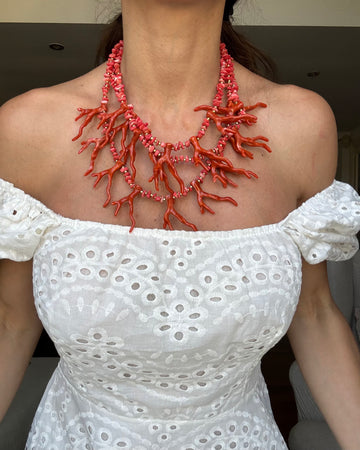 Collana corallo sfumature marroni