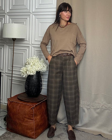 Pantalone principe di Galles in tessuto caldo