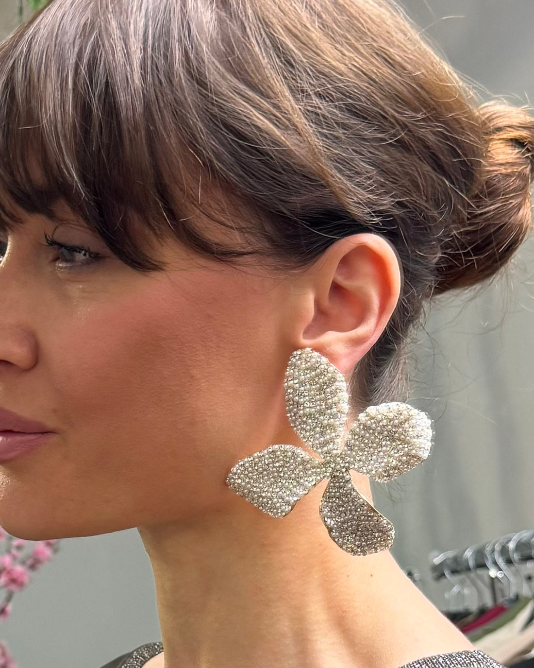 Orecchini Fiore perline