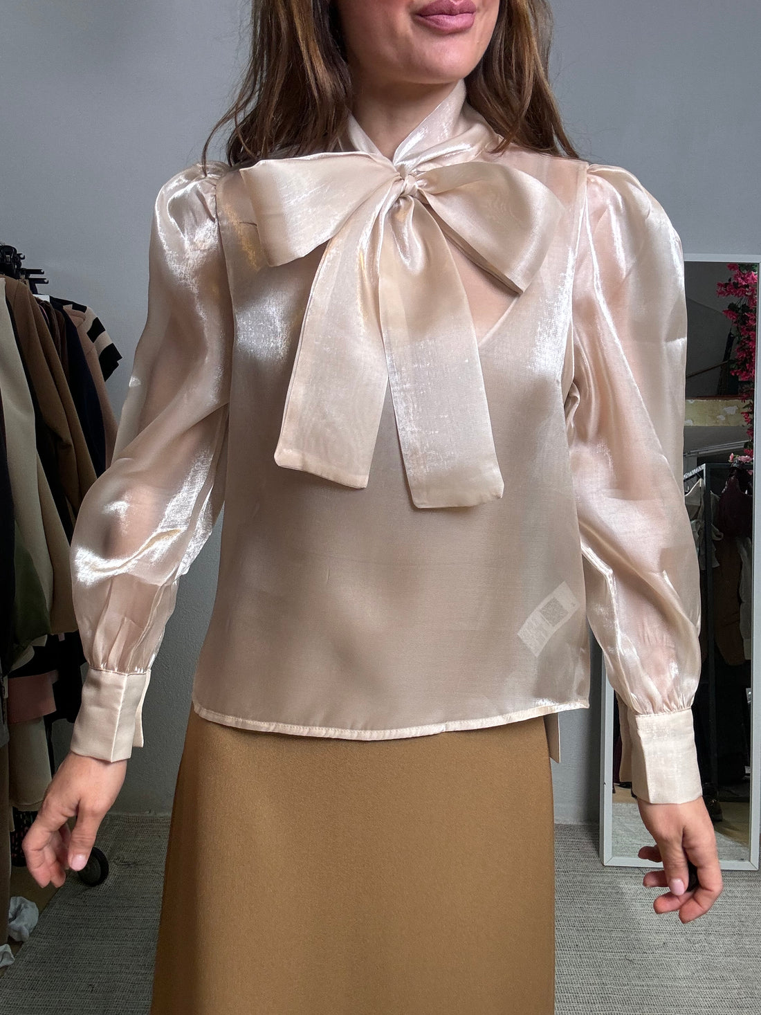 Camicia Organza beige