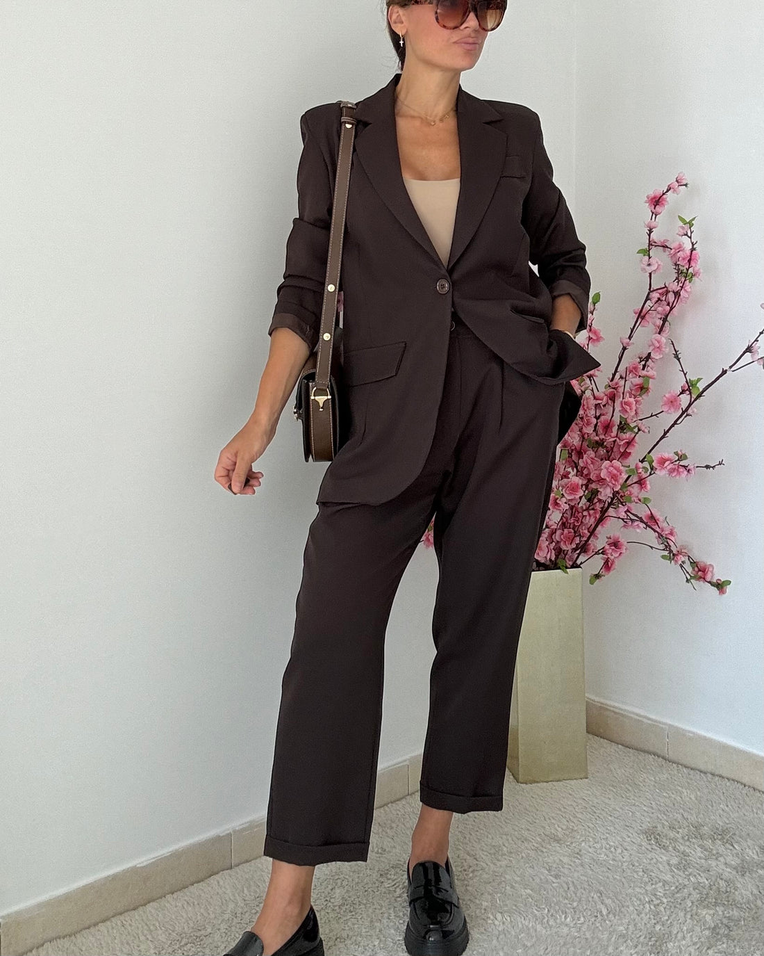 Tailleur Julienne marrone bruciato