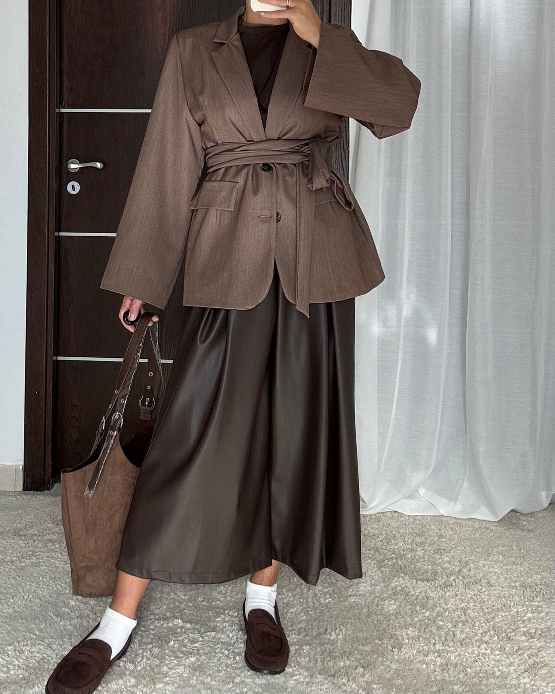 Blazer con fusciacca choco