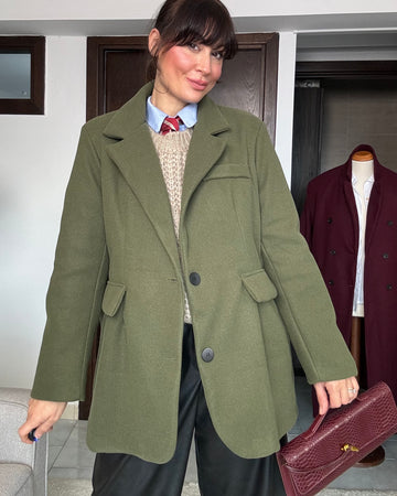 Blazer cappottino verde oliva