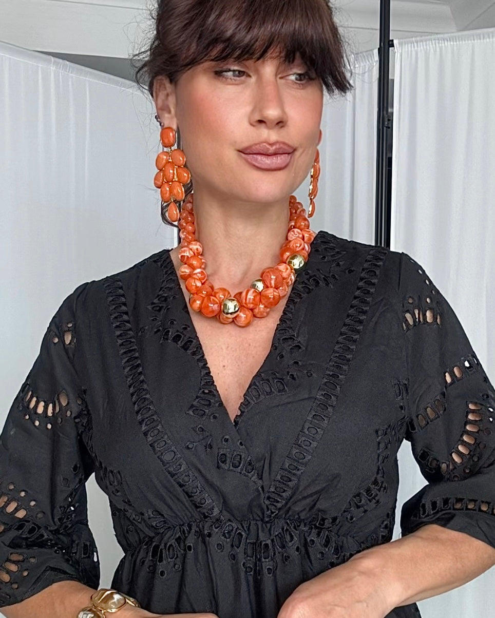 Orecchini pendenti orange