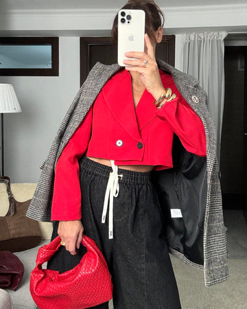 Blazer Crop Red