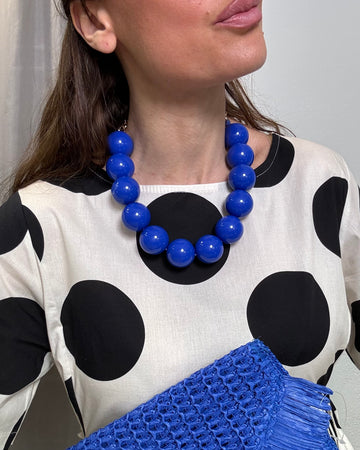 Collana blu cobalto