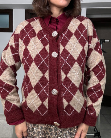 Cardigan Adria a rombi