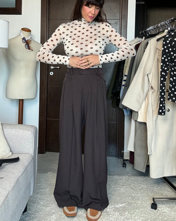 Pantalone classico  fit uomo marrone  bruciato